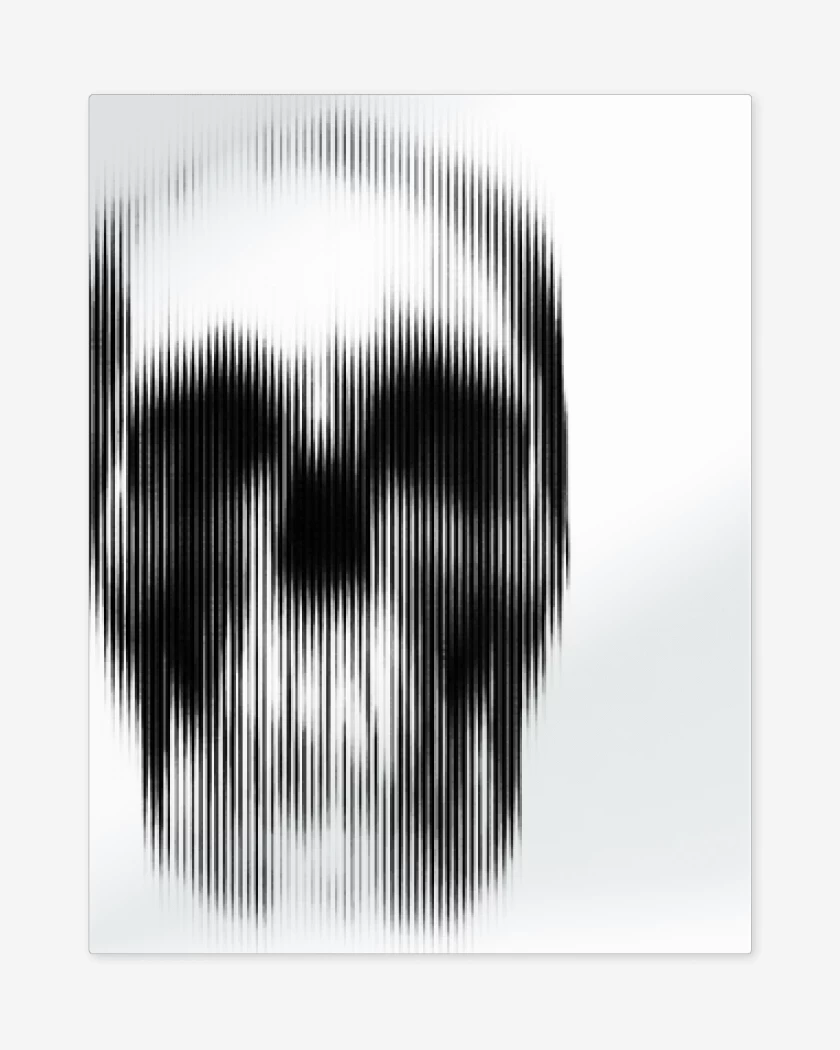 Print metalico Blanco de Calavera 1