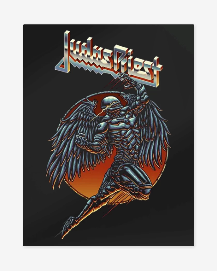 Print metalico Negro de Judas Priest 3
