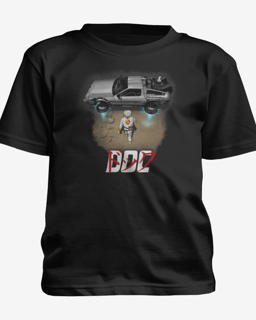 Polera de niño Negro de Delorean Doc 