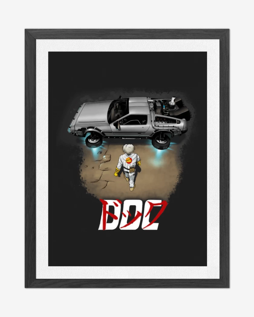 Cuadro decorativo Negro de Delorean Doc 
