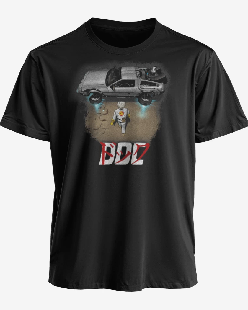 Polera premium Negro de Delorean Doc 