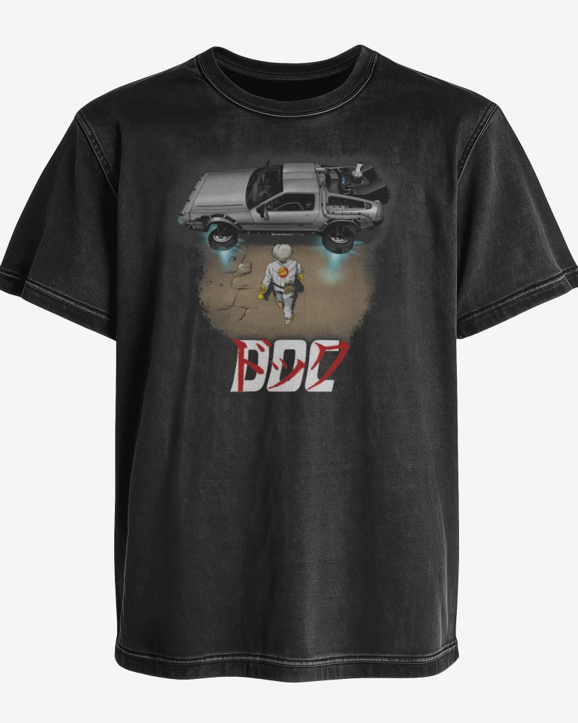 Polera desgastada Delorean Doc 