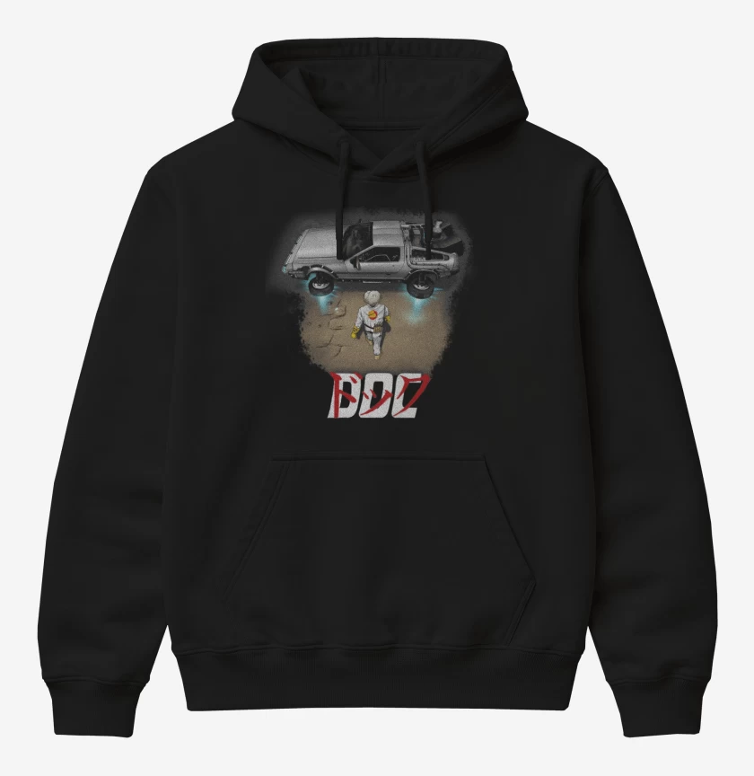 Poleron Canguro básico Negro de Delorean Doc 