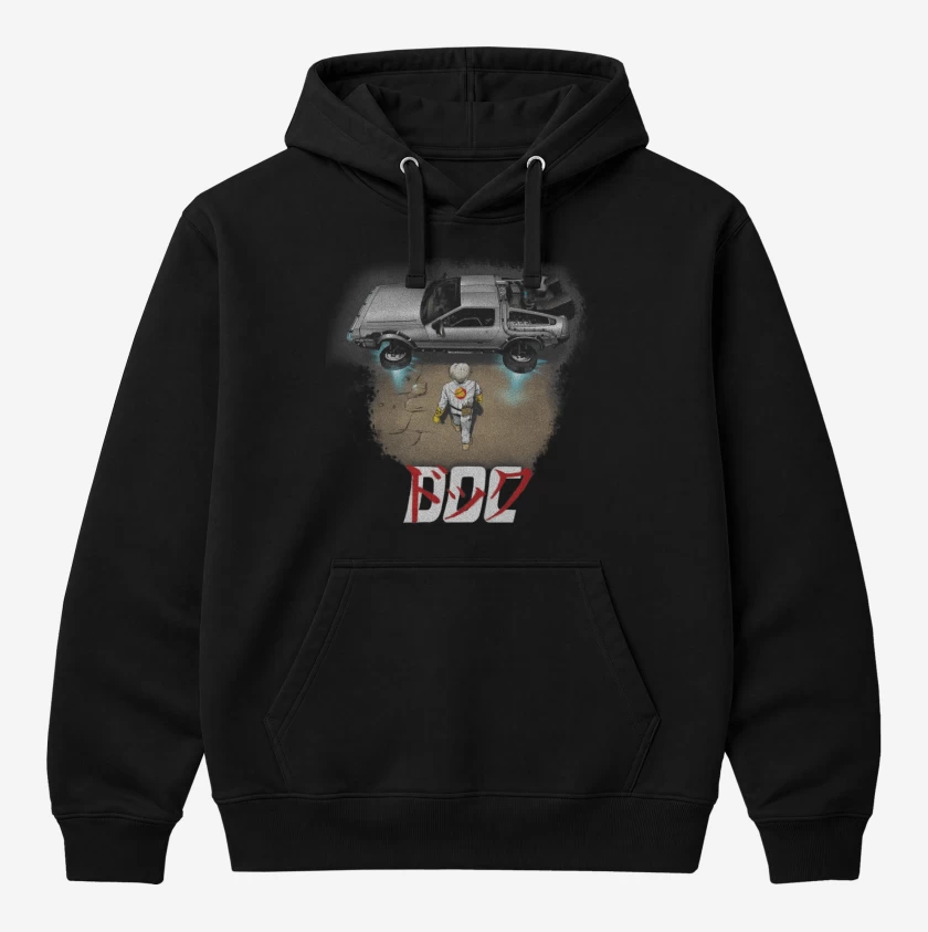 Polerón Canguro Negro de Delorean Doc 