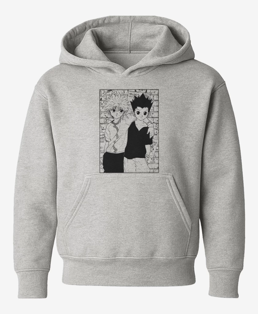 Poleron de niño Gris Melange de Gon y Killua