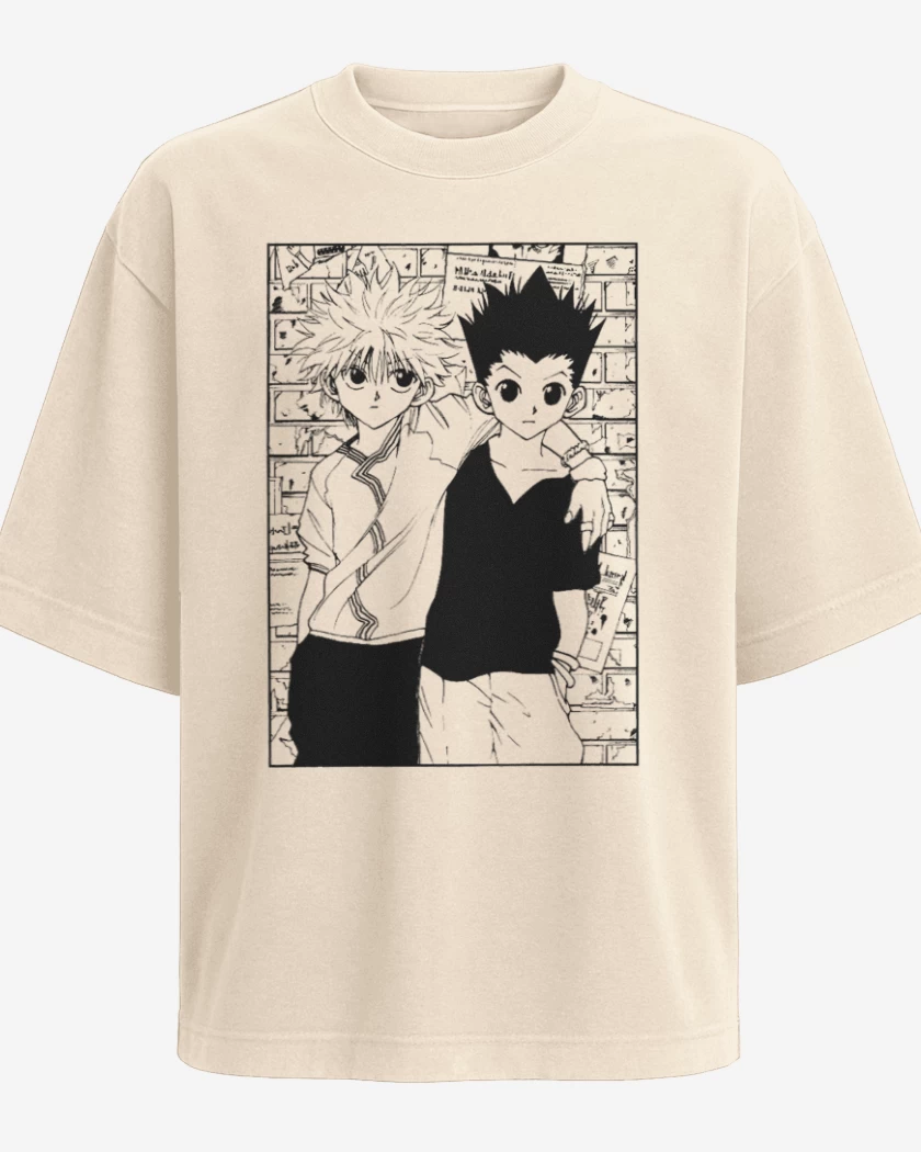 Polera Oversize Gon y Killua