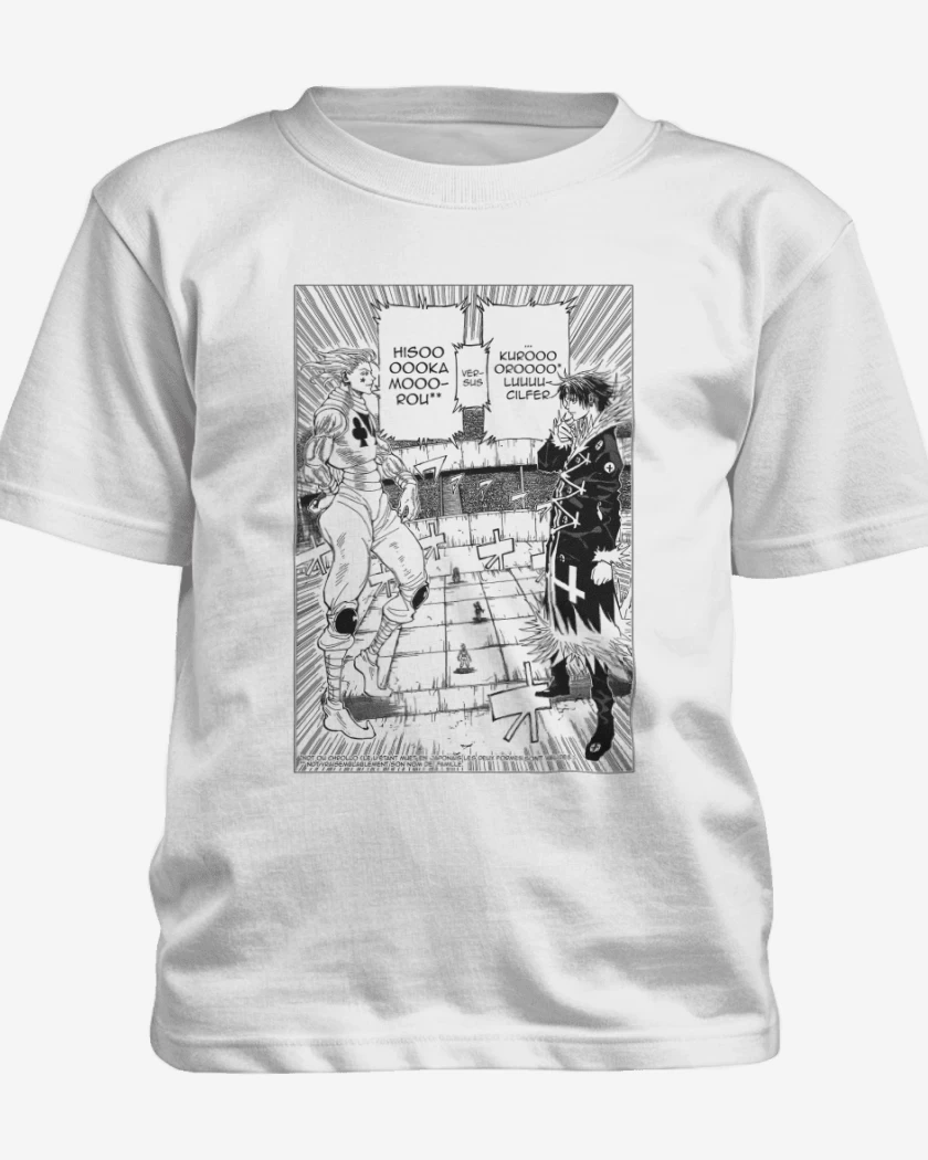 Polera de niño Blanco de hisoka vs kuroro