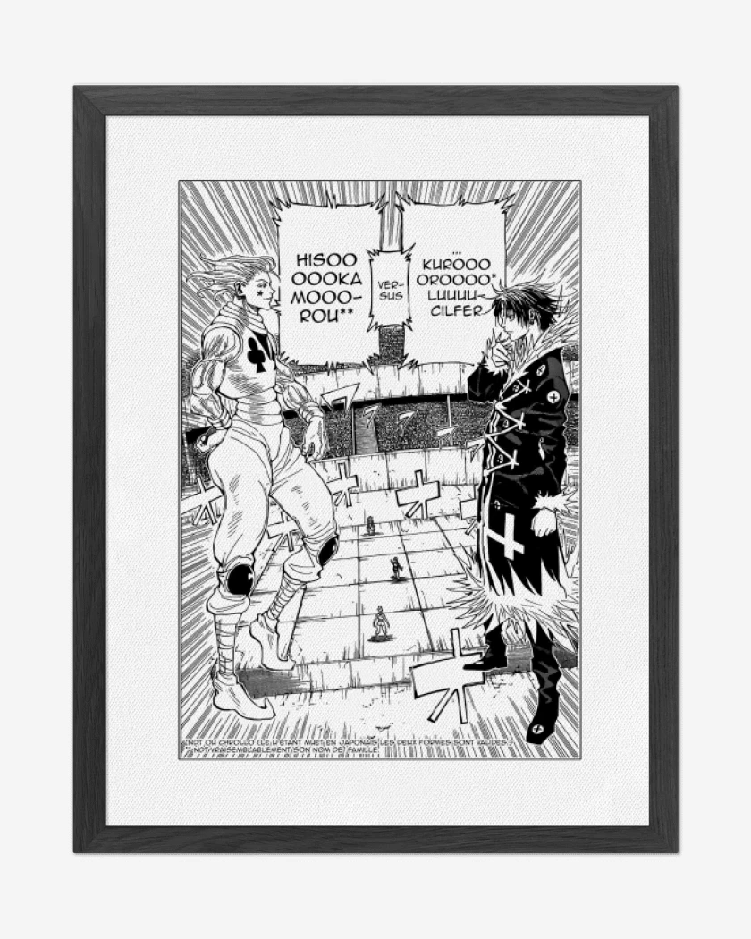 Cuadro decorativo hisoka vs kuroro