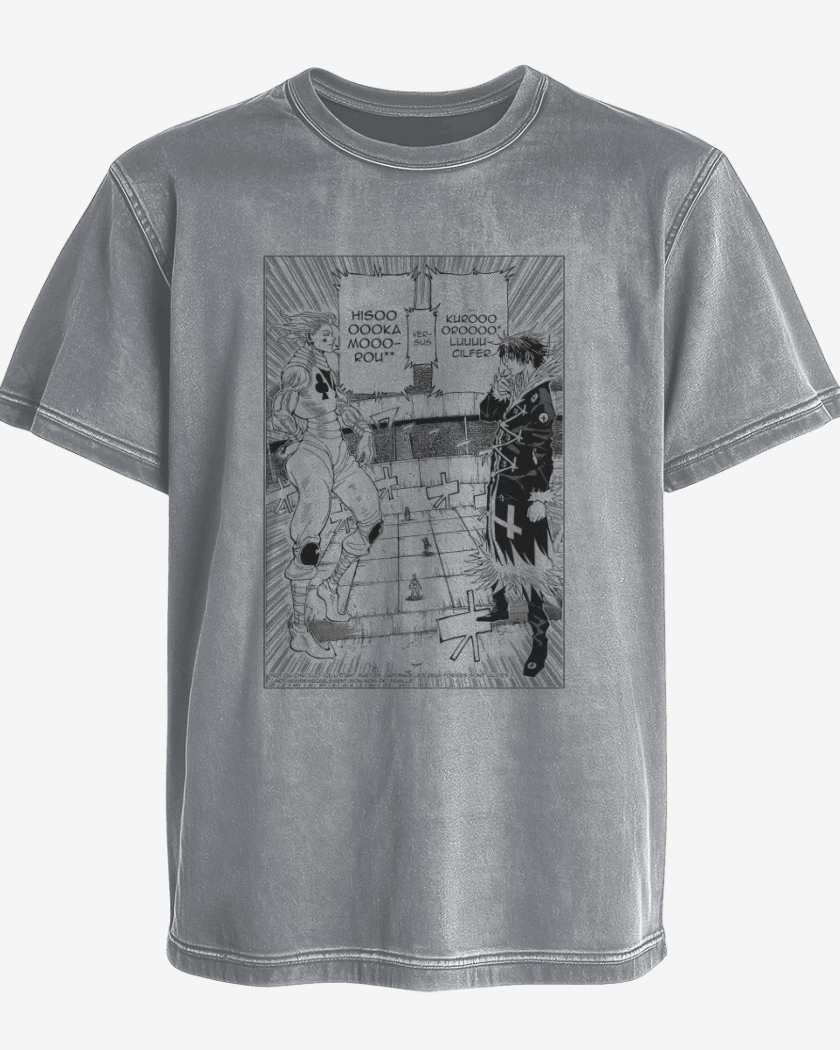 Polera desgastada hisoka vs kuroro