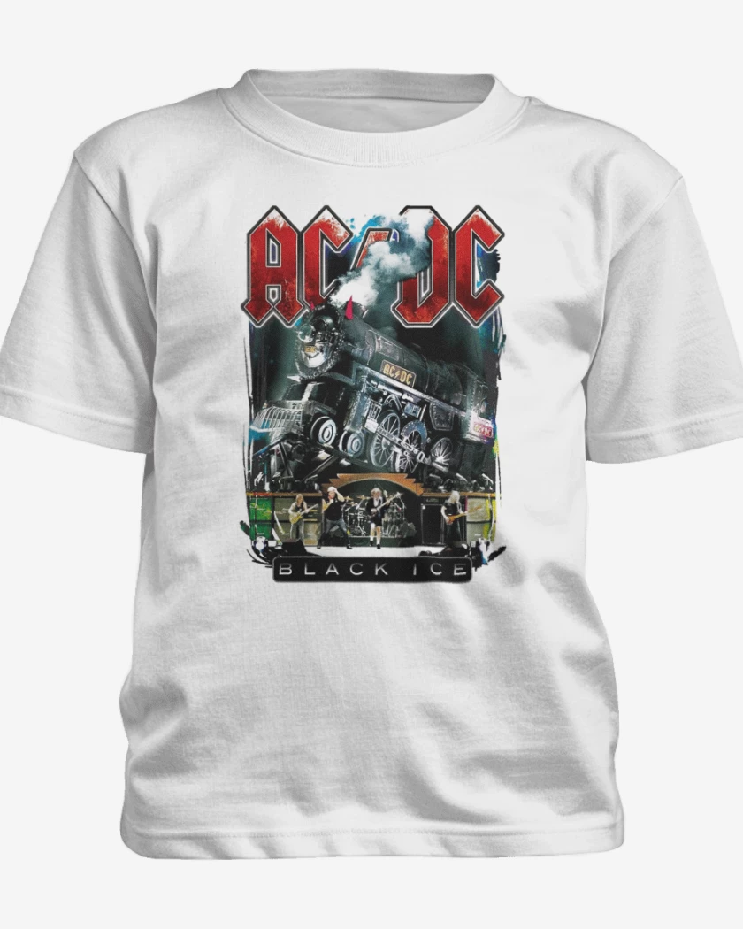 Polera de niño Blanco de AC DC Black ice