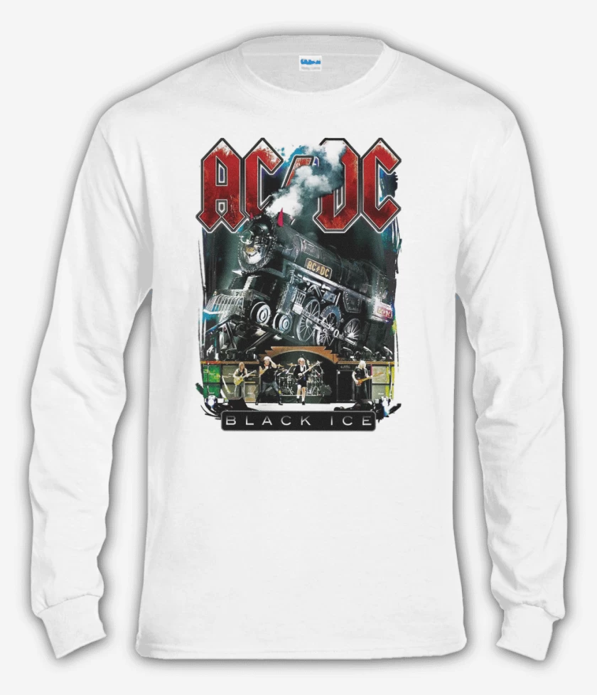 Polera manga larga Blanco de AC DC Black ice