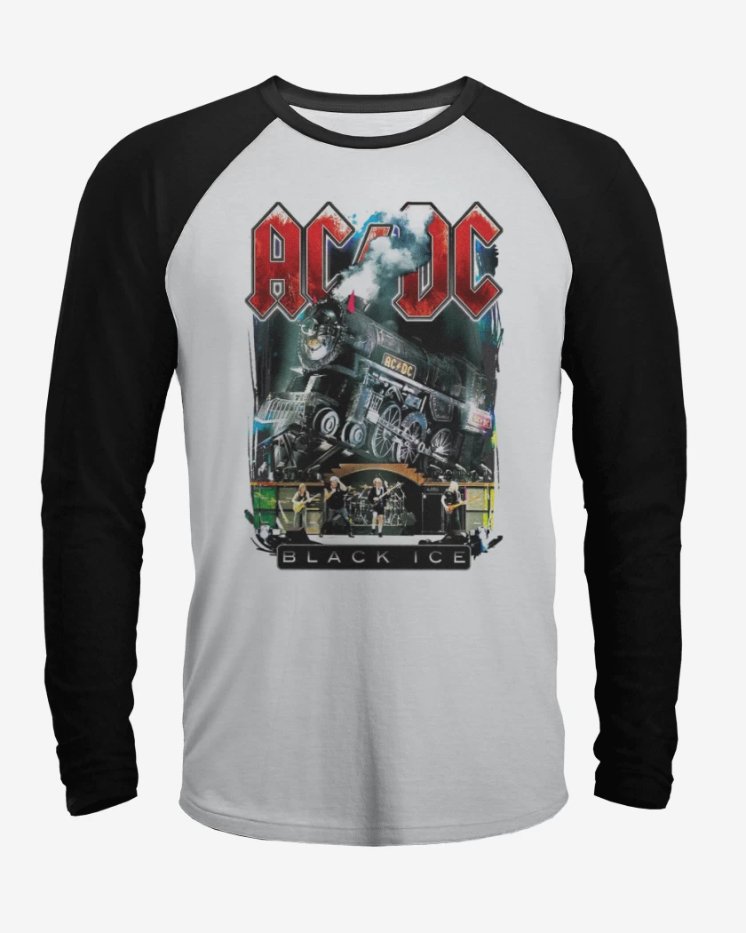 Polera Raglan AC DC Black ice