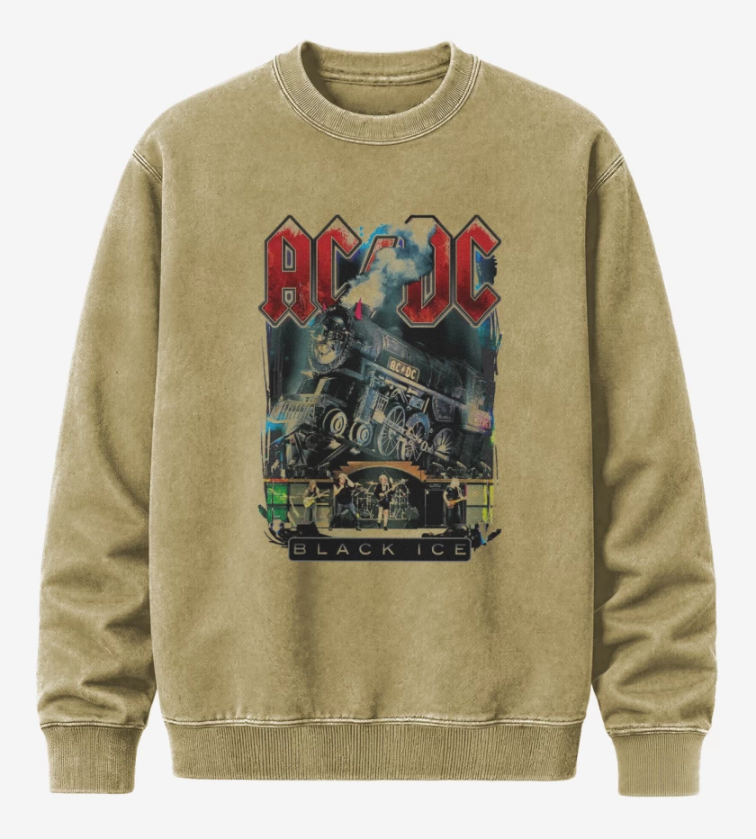Poleron Polo Acid Wash Beige de AC DC Black ice