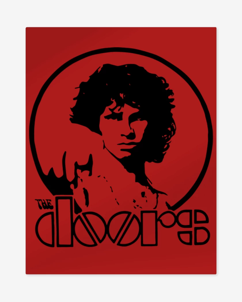 Print metalico Rojo de The Doors V2