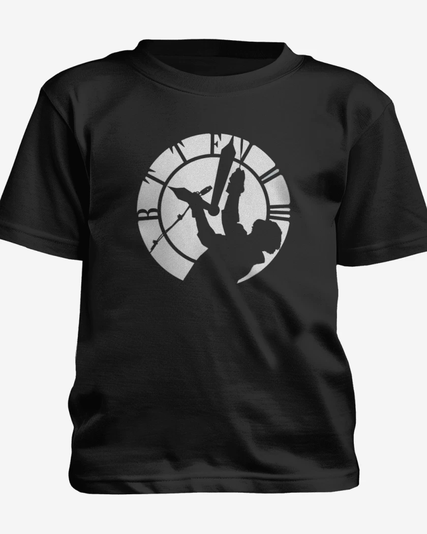 Polera de niño Negro de BTTF CLOCK