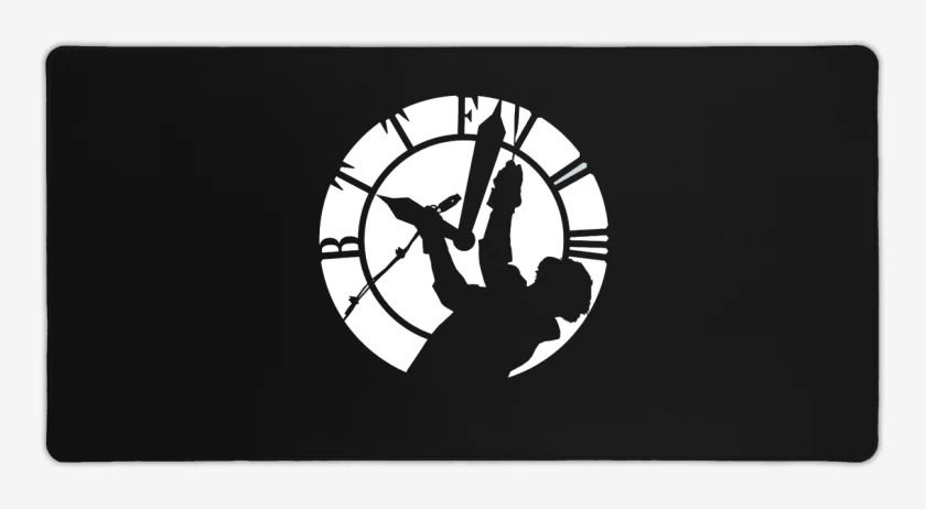 Mouse pad Gamer Negro de BTTF CLOCK