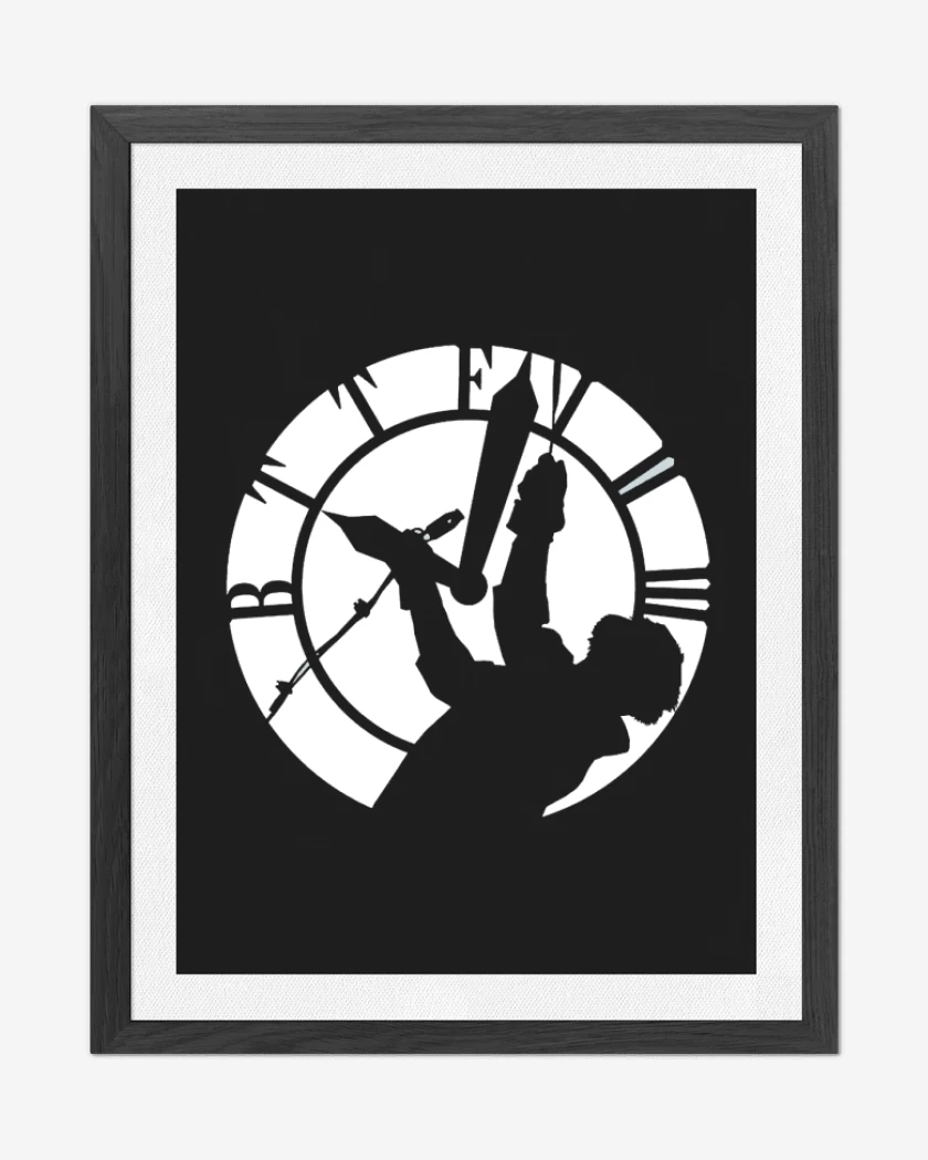 Cuadro decorativo Negro de BTTF CLOCK