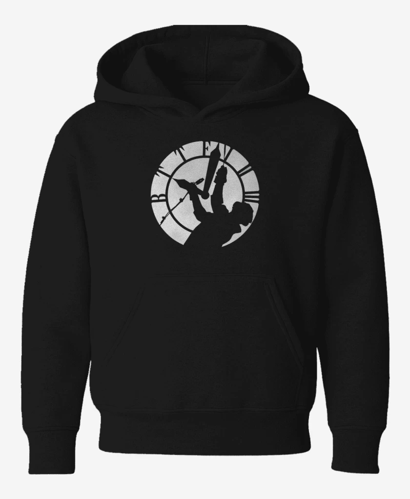 Poleron de niño Negro de BTTF CLOCK