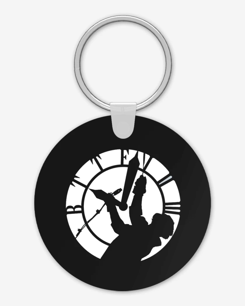 Llavero Negro de BTTF CLOCK