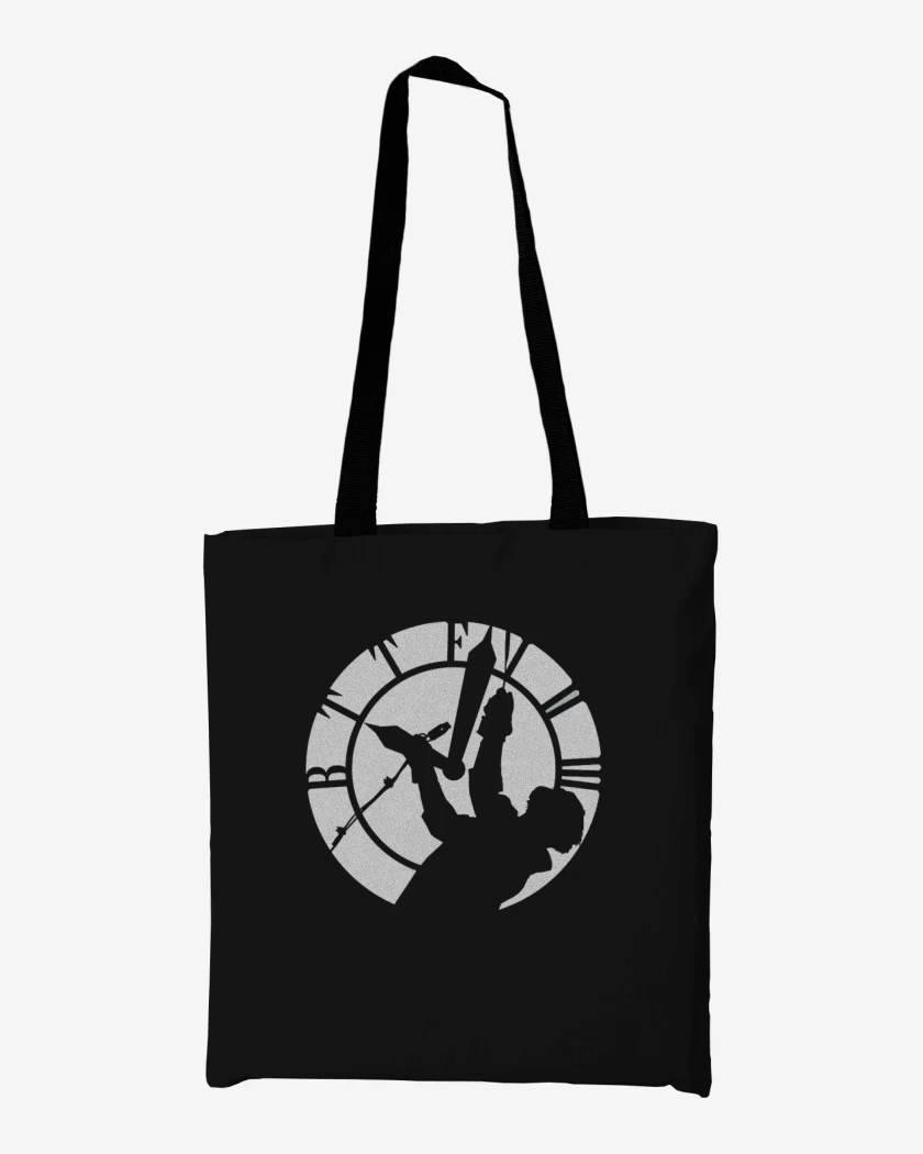 Totebag Negro de BTTF CLOCK