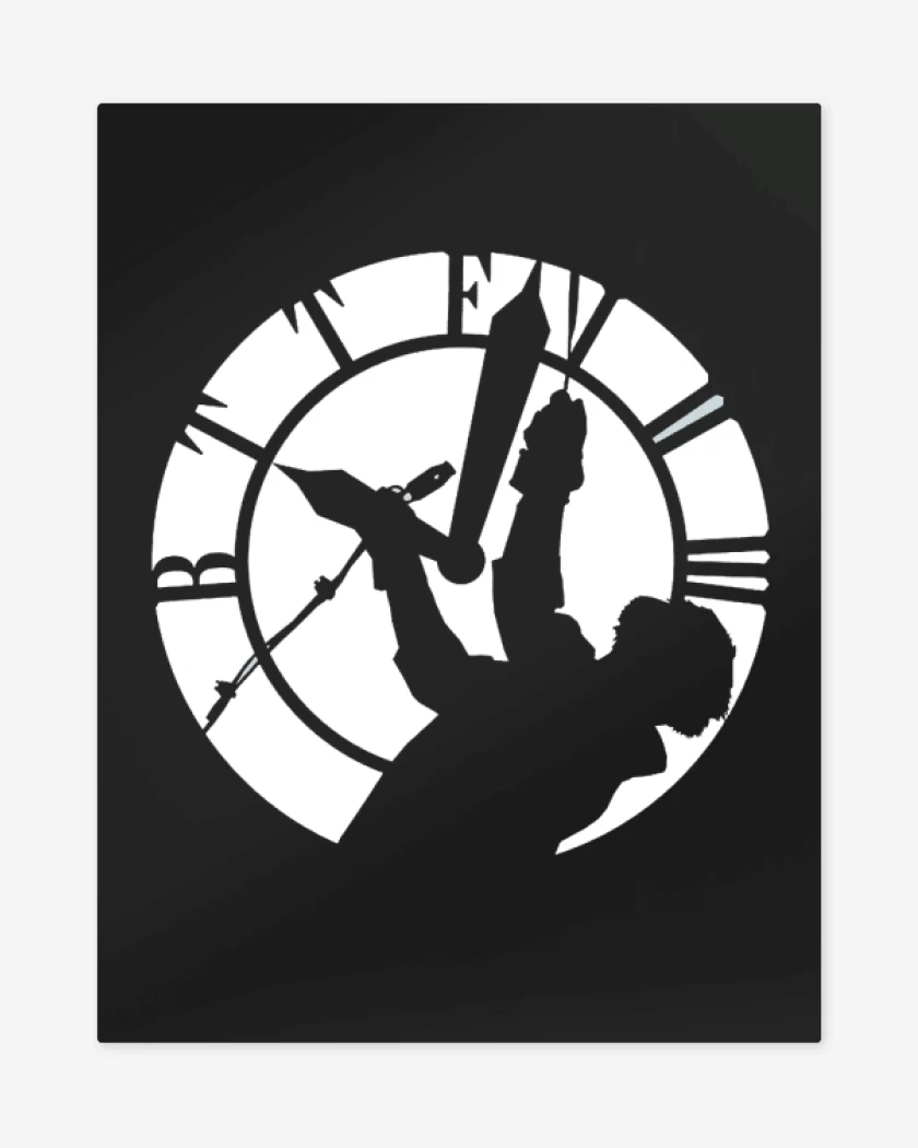 Print metalico Negro de BTTF CLOCK
