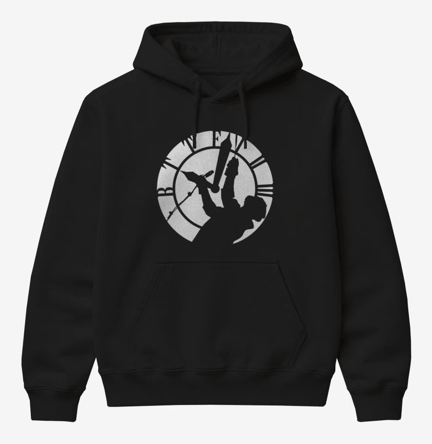 Poleron Canguro básico Negro de BTTF CLOCK
