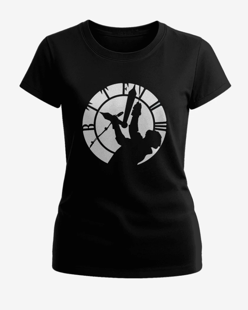 Polera de Mujer Negro de BTTF CLOCK