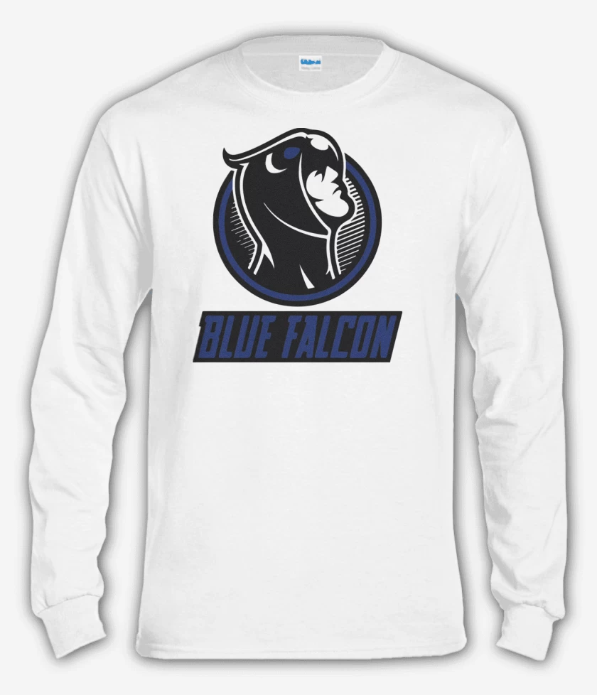 Polera manga larga blue falcon