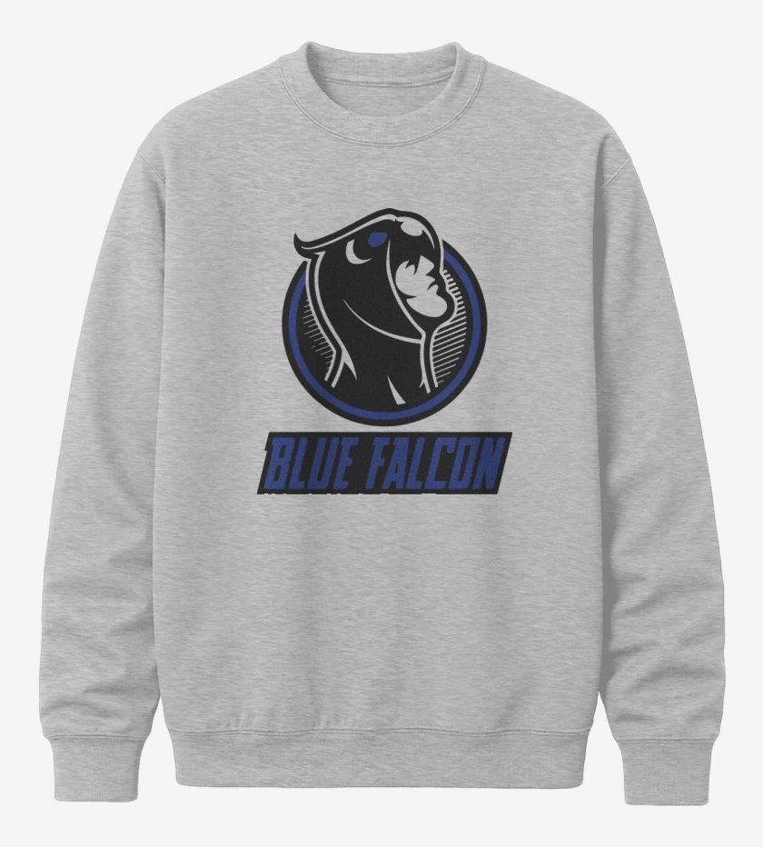 Poleron polo Gris Melange de blue falcon