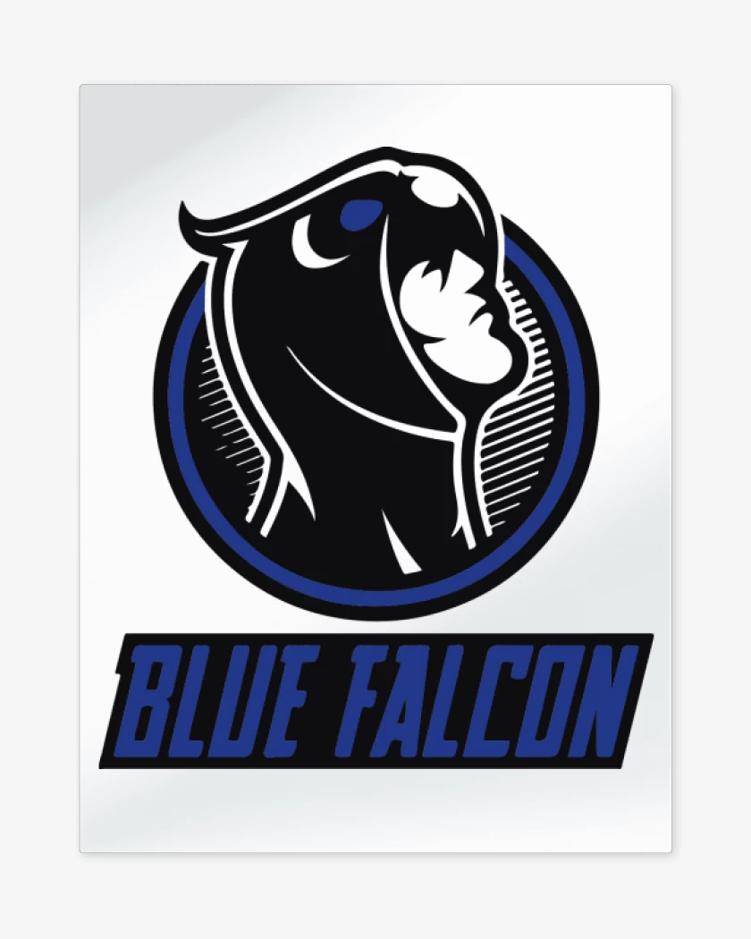 Print metalico blue falcon