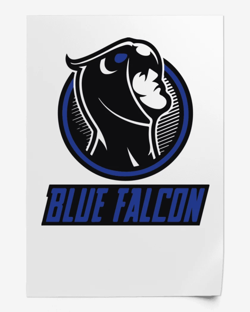 Print blue falcon
