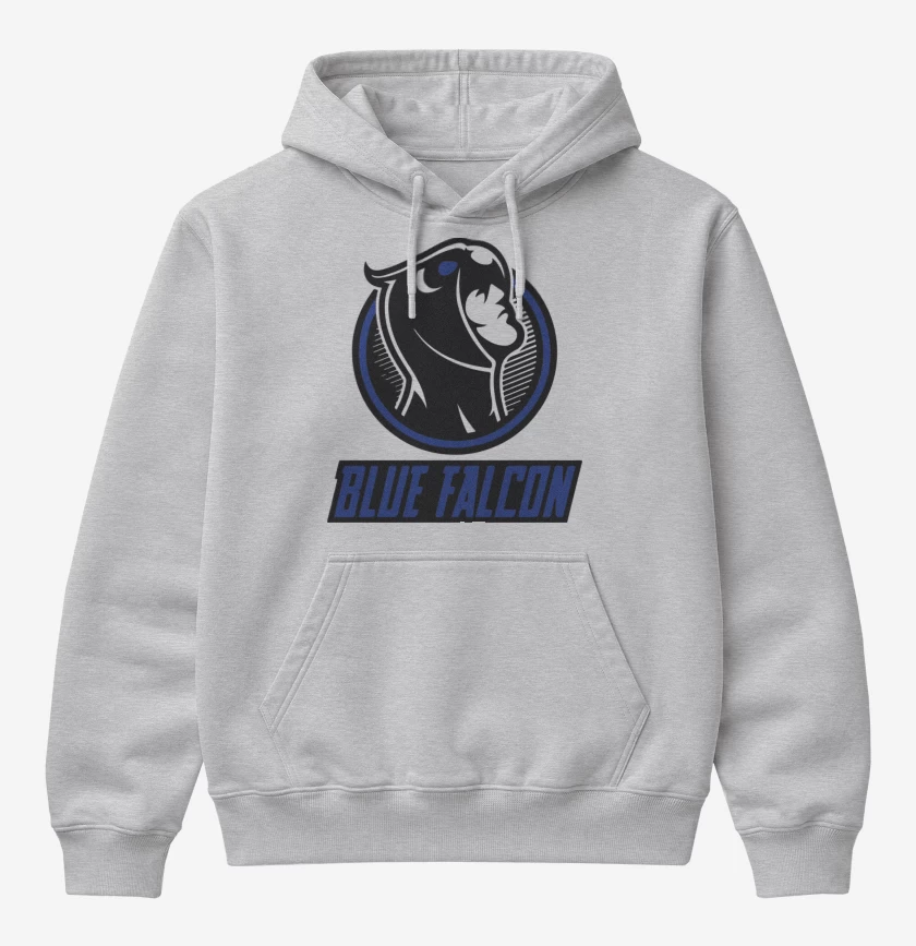 Poleron Canguro básico Gris Melange de blue falcon