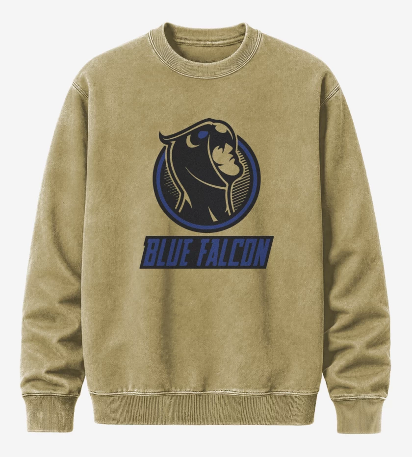 Poleron Polo Acid Wash Beige de blue falcon
