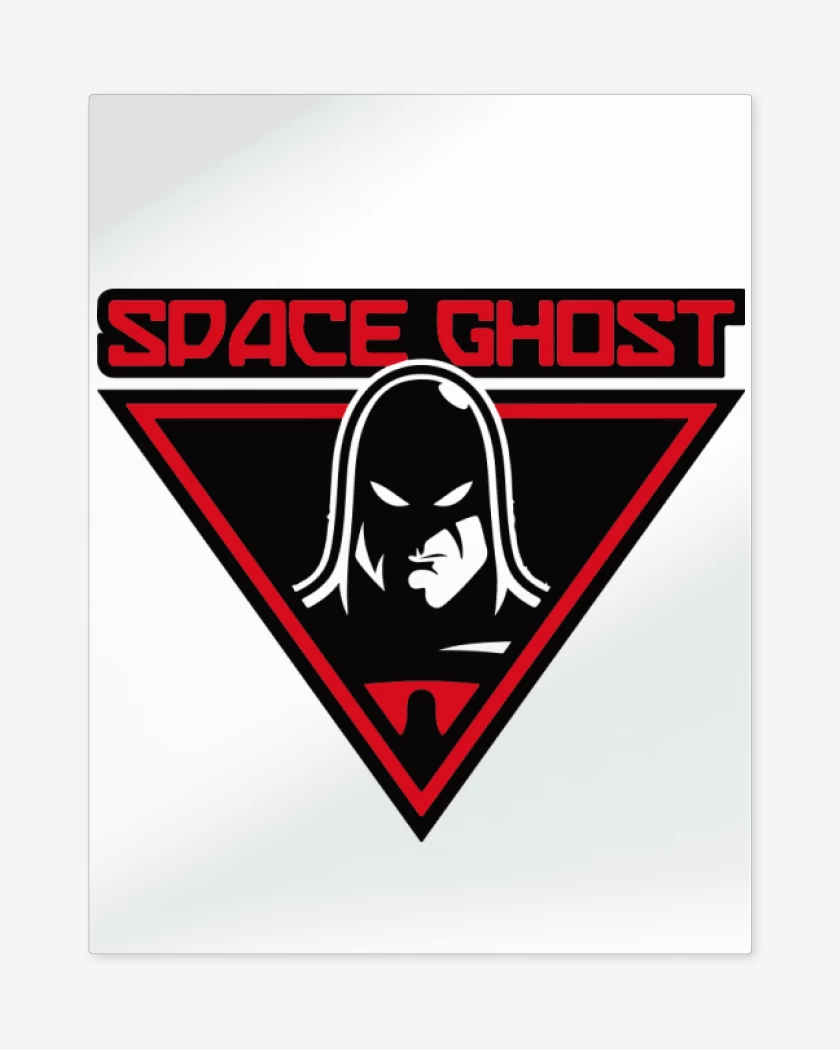 Print metalico Blanco de Space ghost