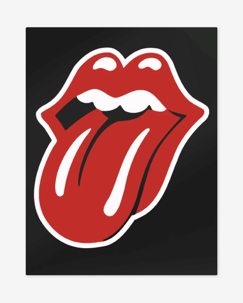 Print metalico Negro de Rolling stones