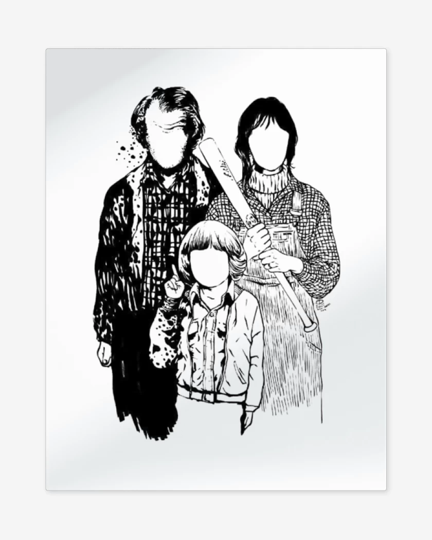 Print metalico Familia shining