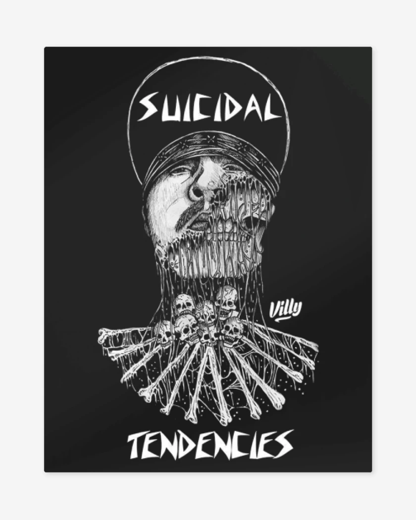 Print metalico Negro de Suicidal Tendencies 