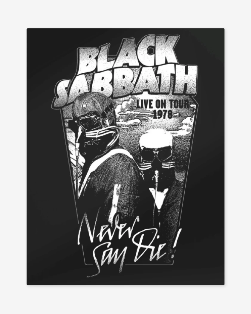 Print metalico Negro de Black Sabbath 3