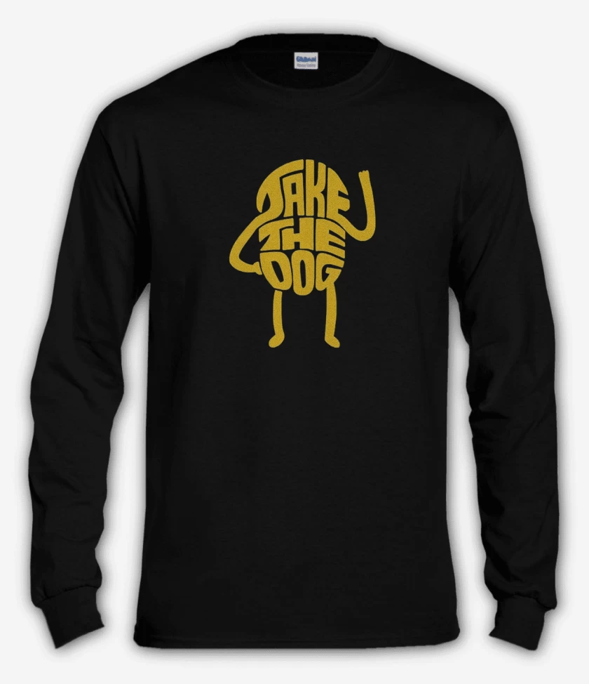 Polera manga larga Negro de JAKE EN LETRAS 