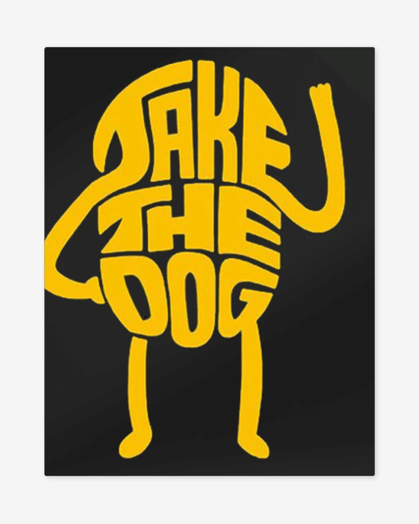 Print metalico Negro de JAKE EN LETRAS 
