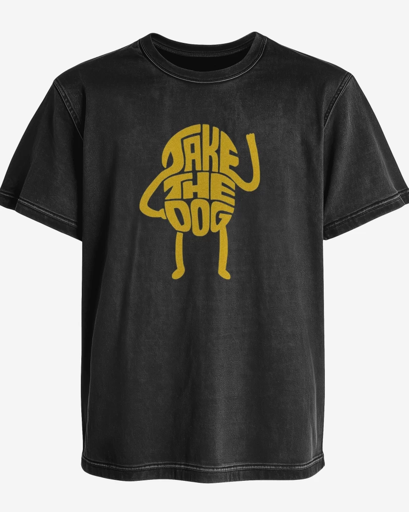 Polera desgastada Negro de JAKE EN LETRAS 