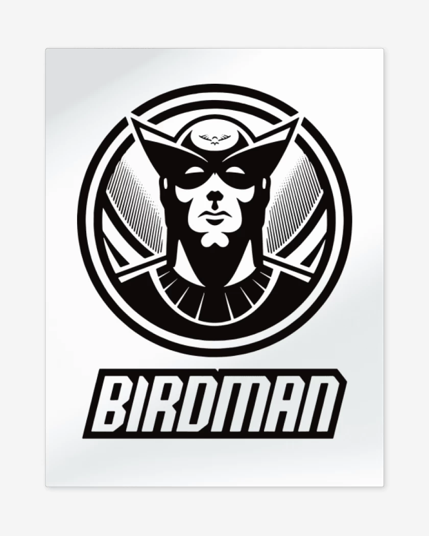 Print metalico Blanco de Birdman