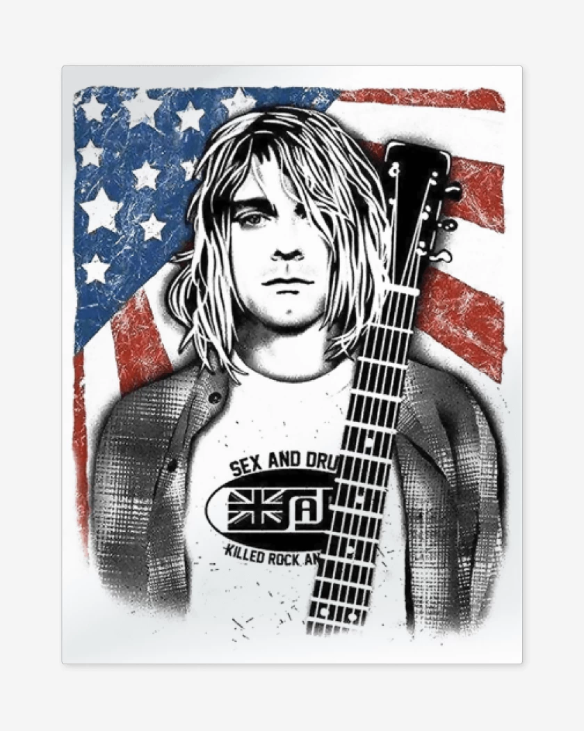 Print metalico Kurt Guitar 
