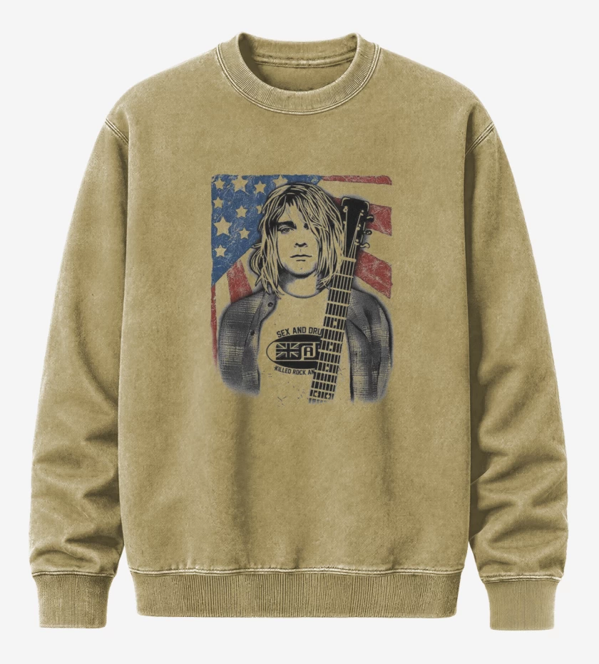 Poleron Polo Acid Wash Beige de Kurt Guitar 