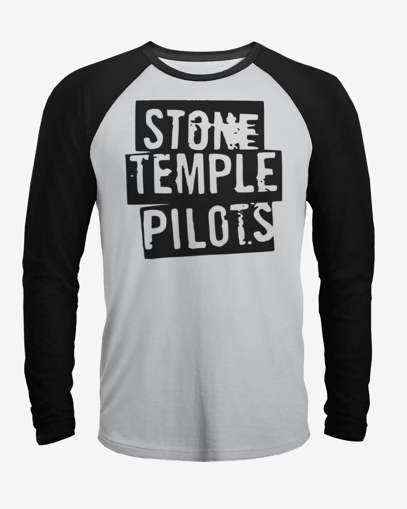 Polera Raglan Blanco / Negro de Stone Temple Pilots 3