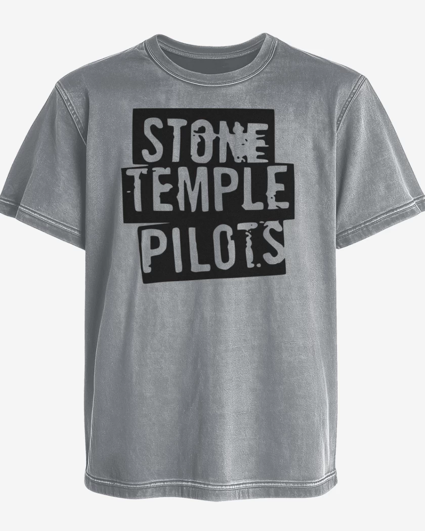 Polera desgastada Gris Melange de Stone Temple Pilots 3