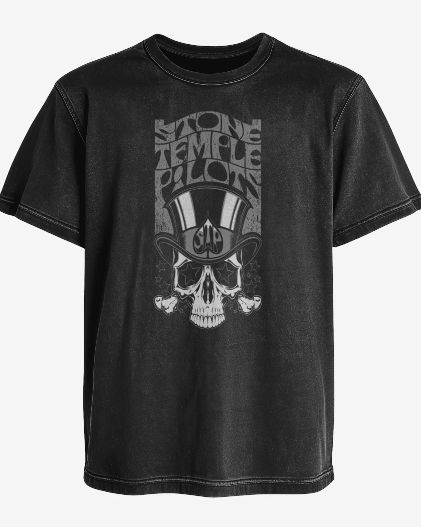Polera desgastada Negro de Stone Temple Pilots 4
