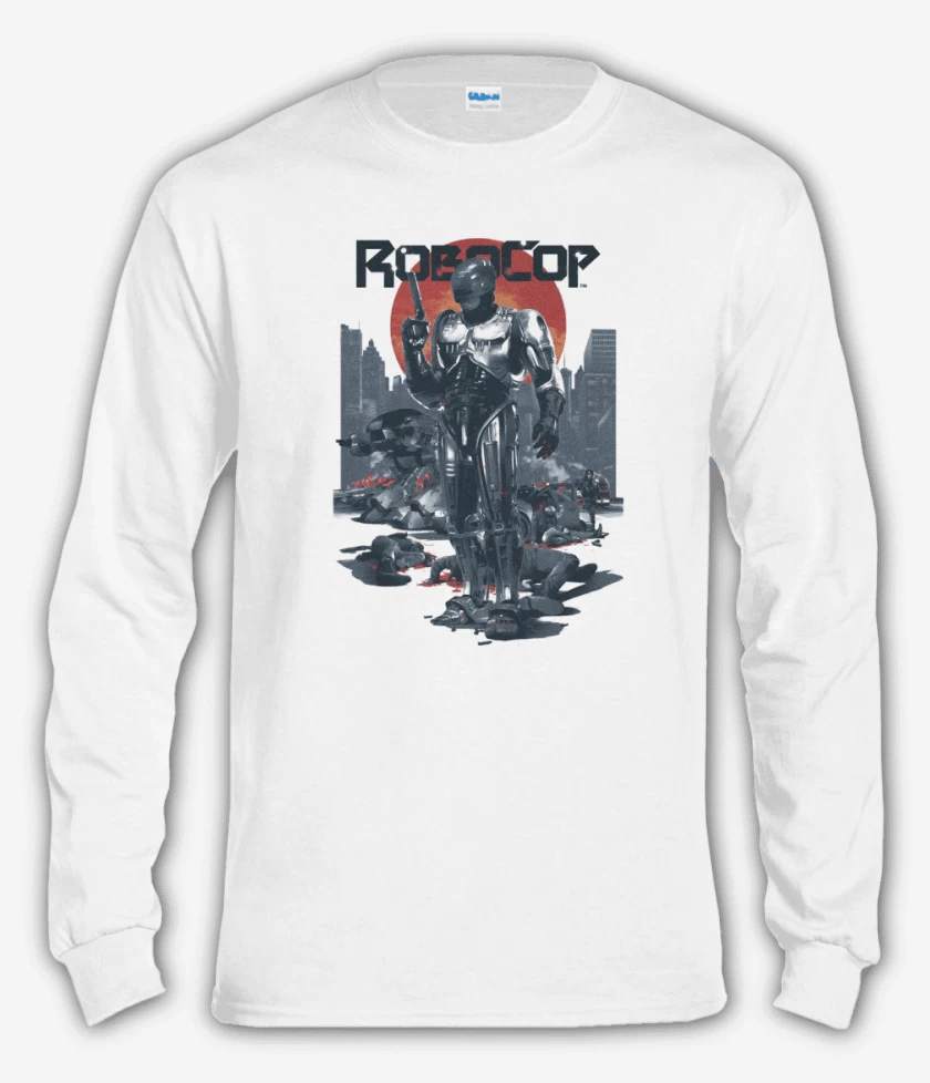 Polera manga larga Blanco de ROBOCOP