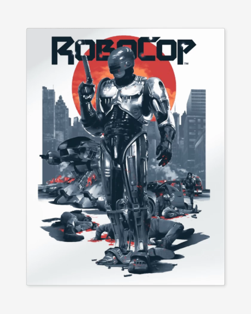 Print metalico Blanco de ROBOCOP