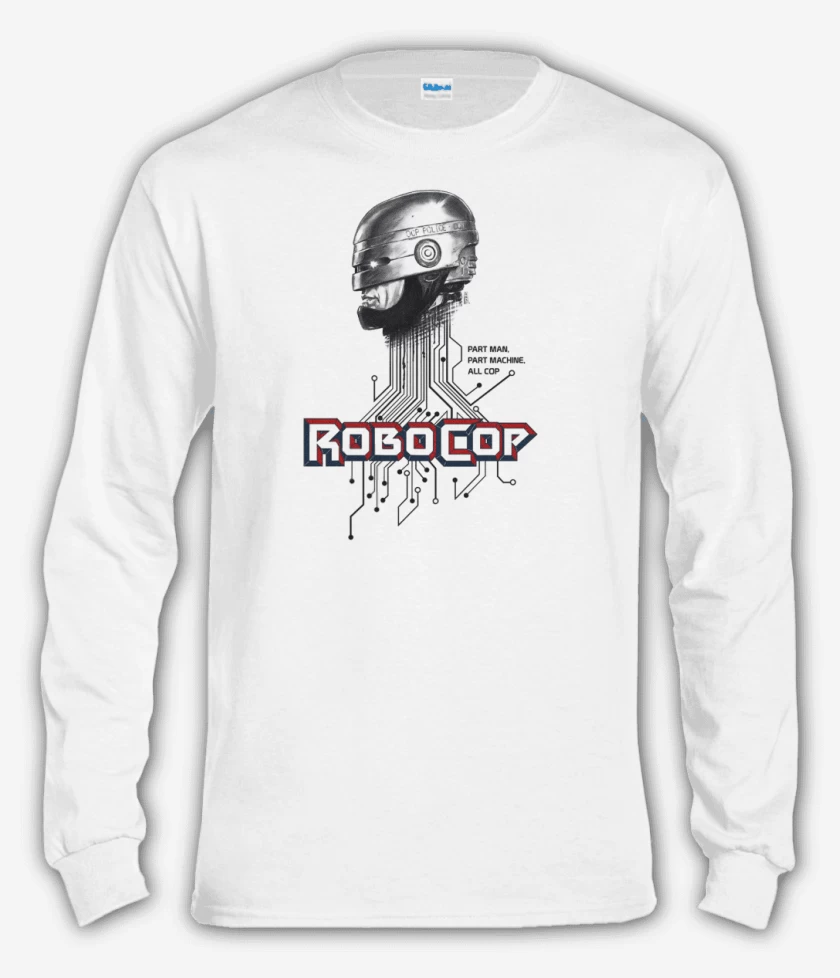 Polera manga larga Blanco de ROBOCOP 2